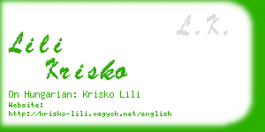 lili krisko business card